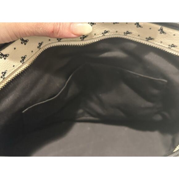 Authentic COACH Butterfly Dot Print City Top Zip Carry All Tote Ivory/Black - Picture 6 of 8